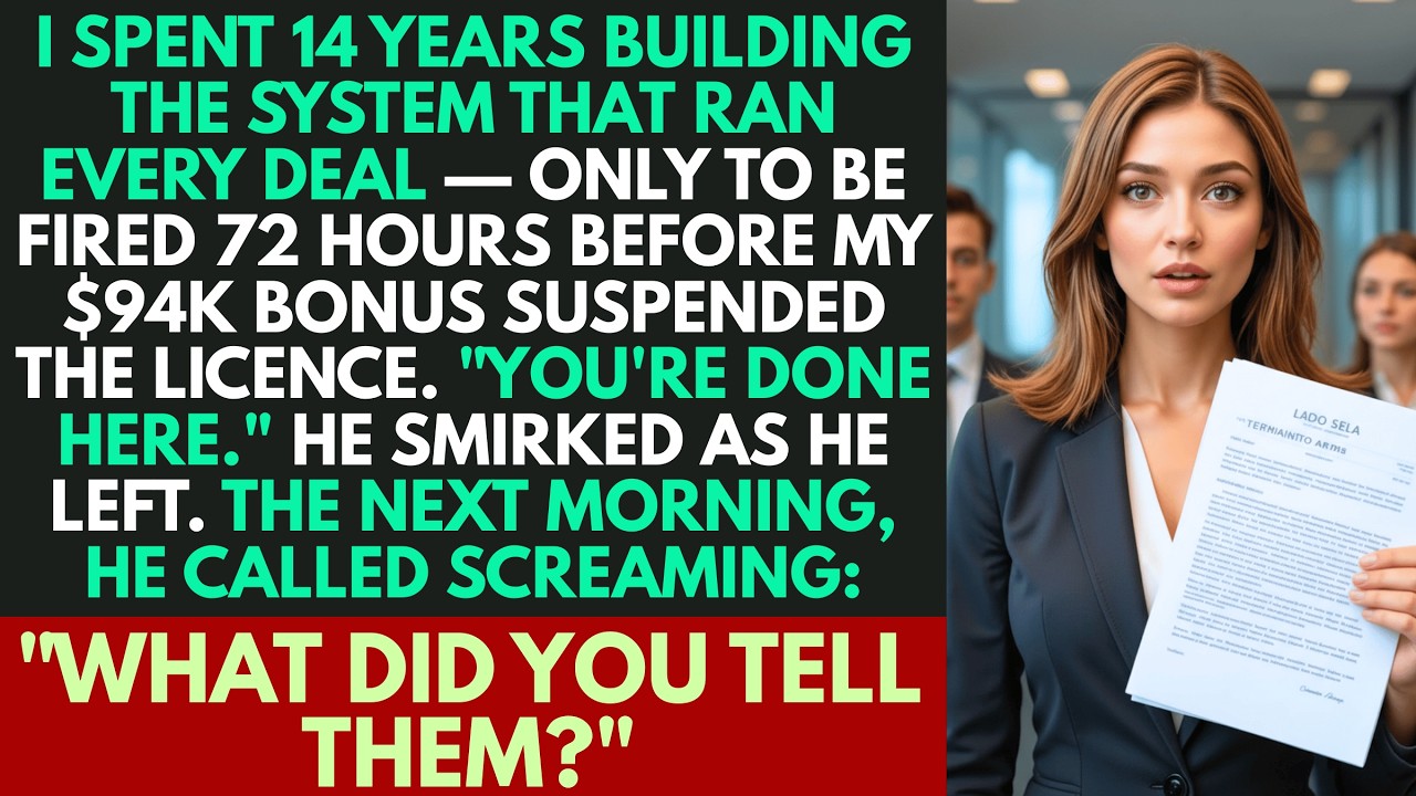 I Was Fired by the Chairman's Son 72H Before My $94K Bonus—Then His $230M Government Contract Need..