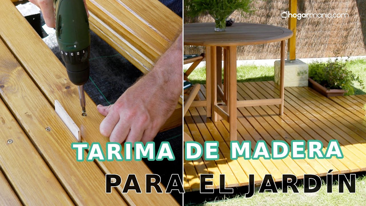 Como hacer una tarima de madera para el jard&iacute;n // Hogarmania