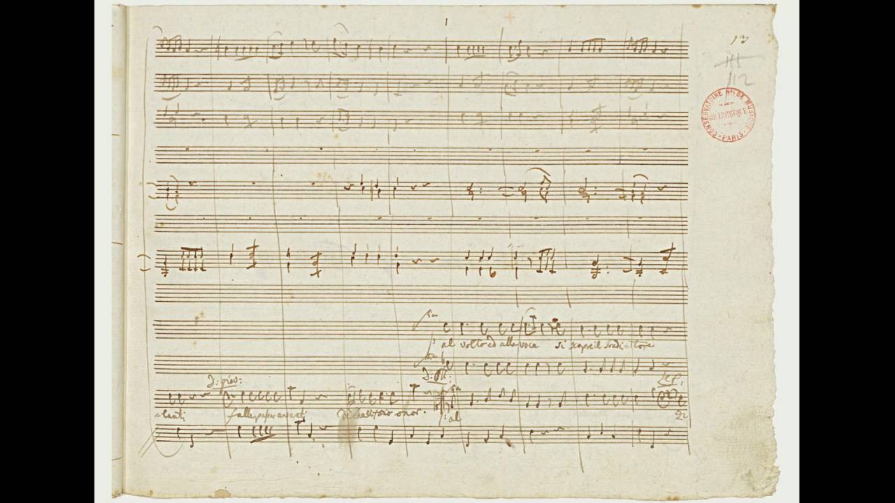 Mozart : Don Giovanni - finale I atto 2/3 - Bisogna aver coraggio - autograph manuscript