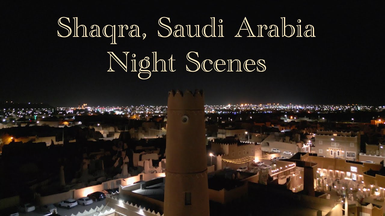 Shaqra Heritage Village at Night | Aerial View | Saudi Arabia