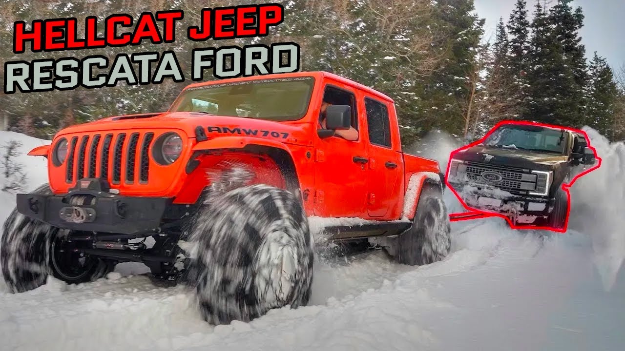 Mi Hellcat Jeep Gladiator rescata Ford de DEEP Snow