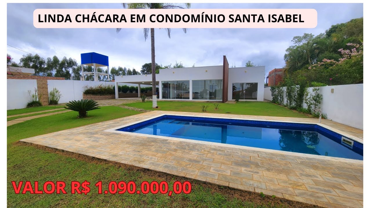 CHÁCARA LINDA E MODERNA EM COMDOMÍNIO EM SANTA ISABEL