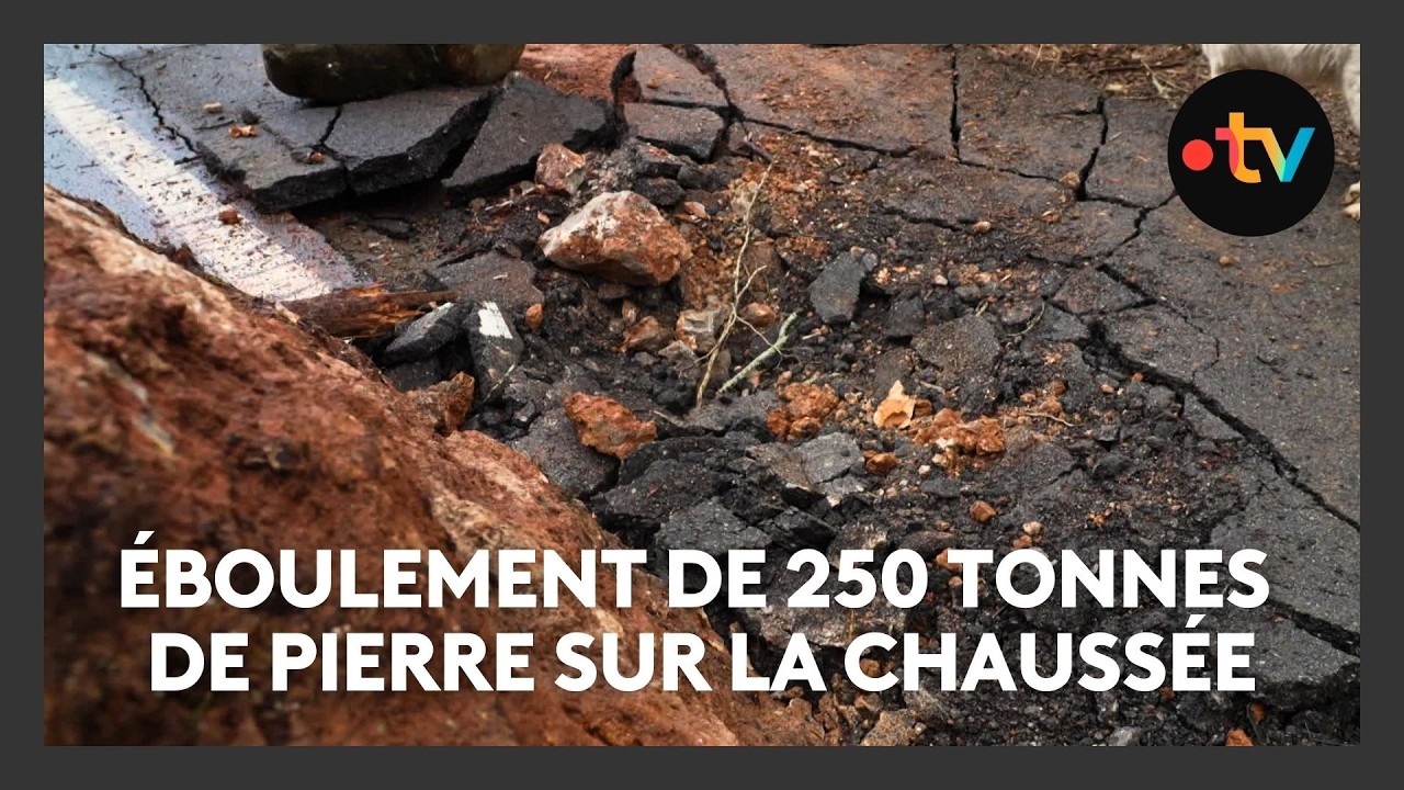Éboulement de 250 tonnes de pierre sur la chaussée : la route coupée et les habitants bloqués