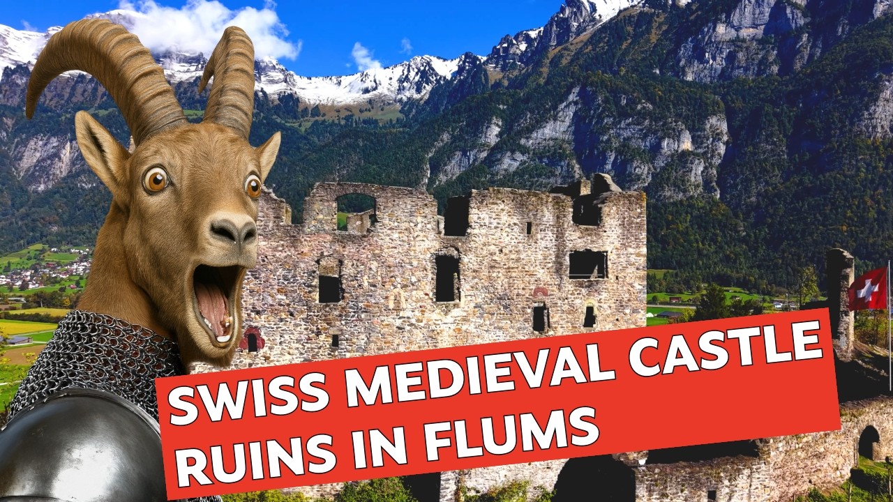 🇨🇭 4K Swiss Medieval Castle Ruins of Gräpplang – Flums, Walensee, Churfirsten, Heidiland Switzerland