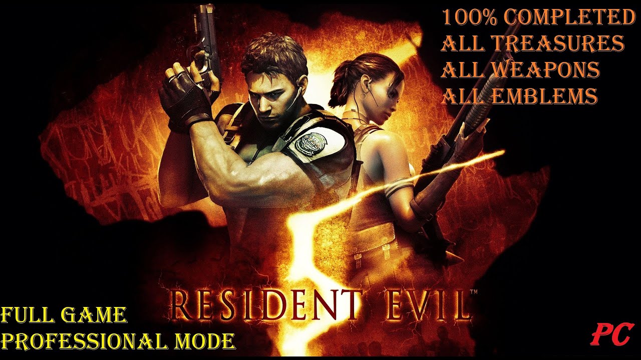 RESIDENT EVIL 5 GOLD EDITION FULL GAME : 100% COMPLETED, SPEEDRUN, LONGPLAY, WALKTHROUGH