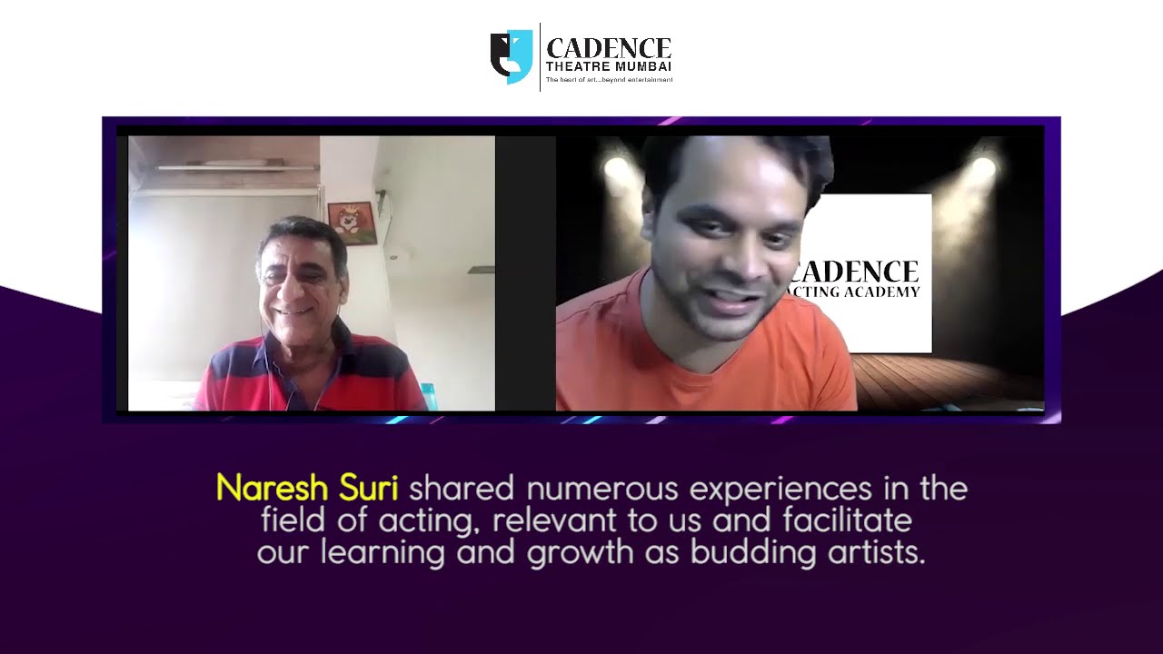 Naresh Suri Sir | Online Acting Session | Expert Session with Cadence
