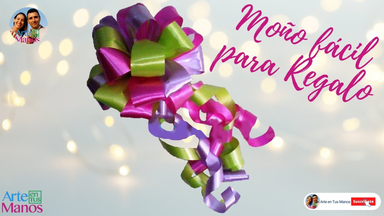 🔴Cómo hacer MOÑOS PARA REGALO en cinta de Papel - FÁCIL - Gift bow on paper tape