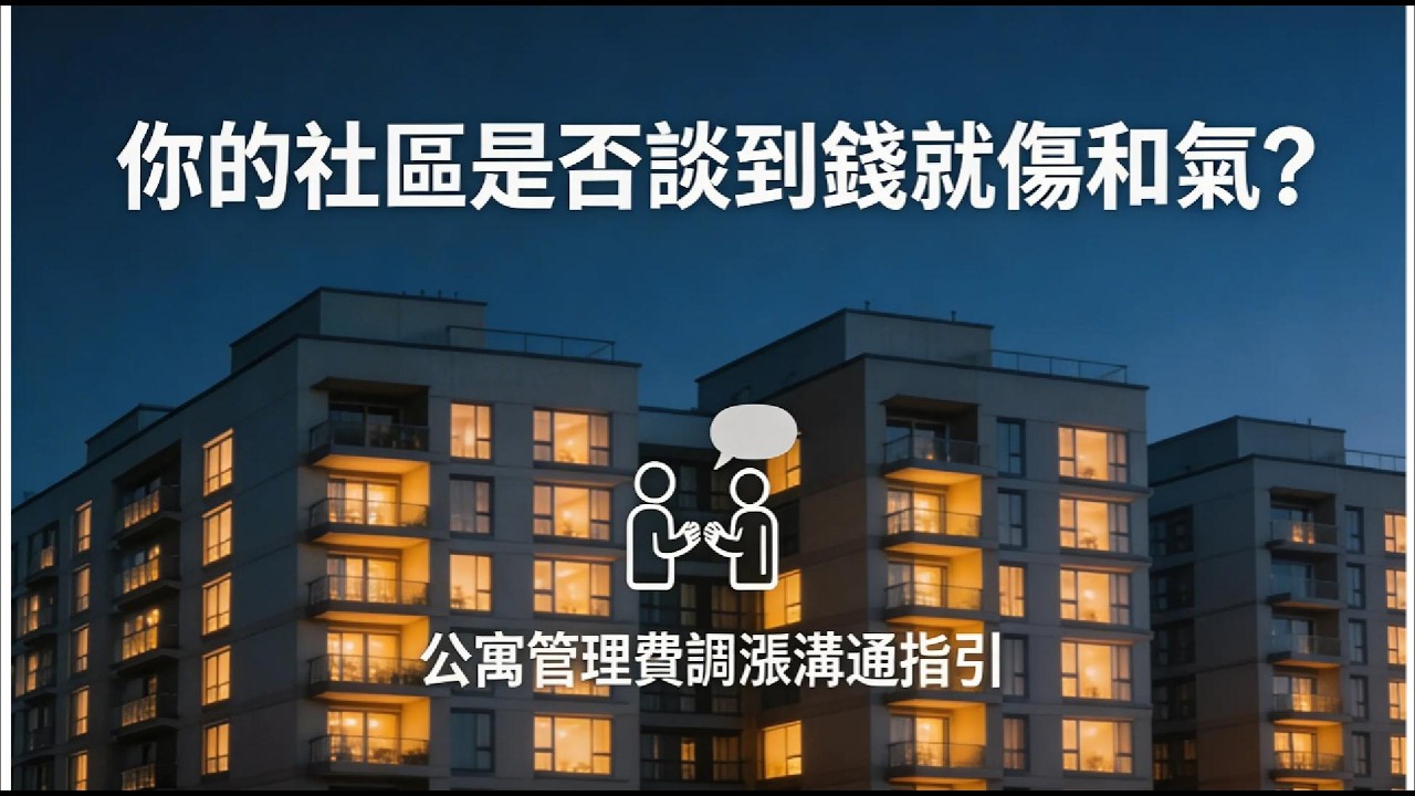 高階物管課程｜社區管理費調整溝通指引