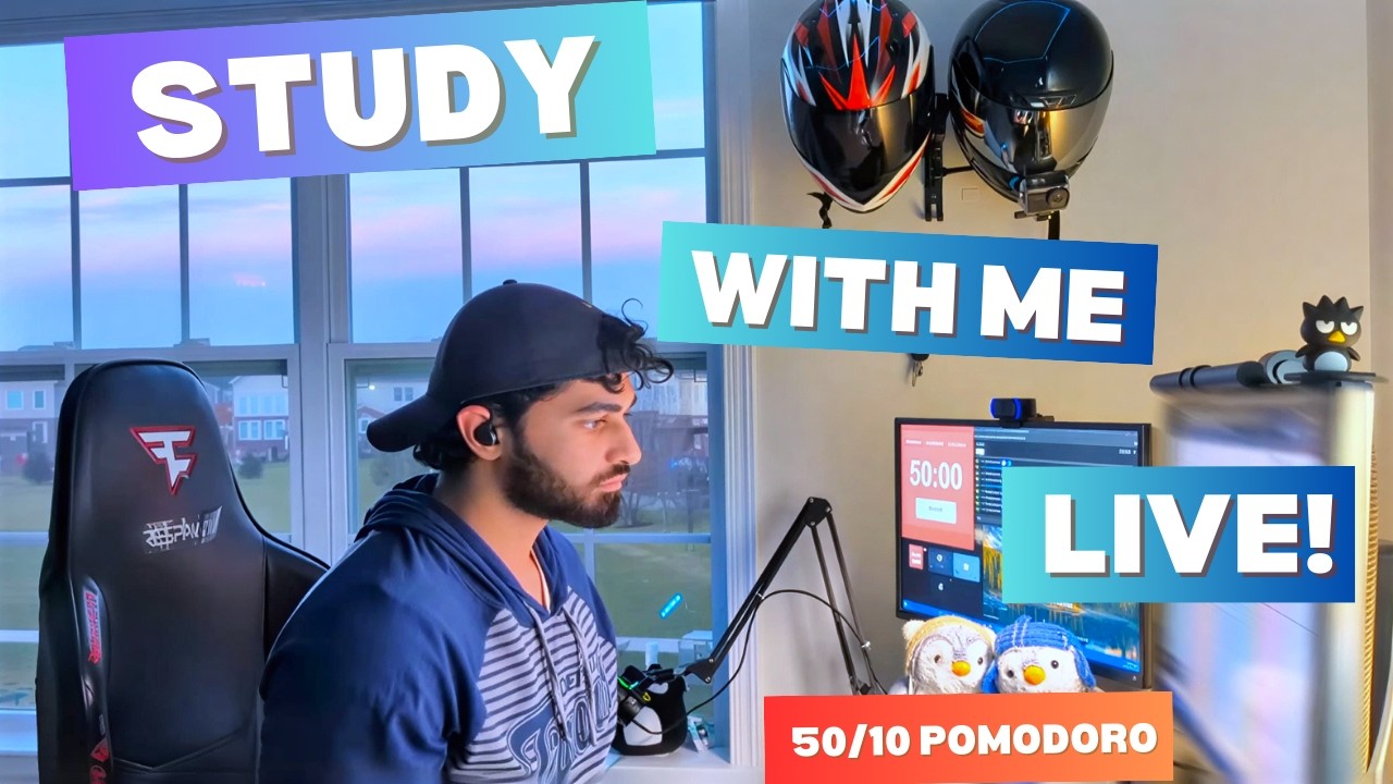 (Part 2) 8 Hour Study With Me LIVE | Medical Student - USMLE Step 1 | 50/10/70 Pomodoro (02/28/2026)