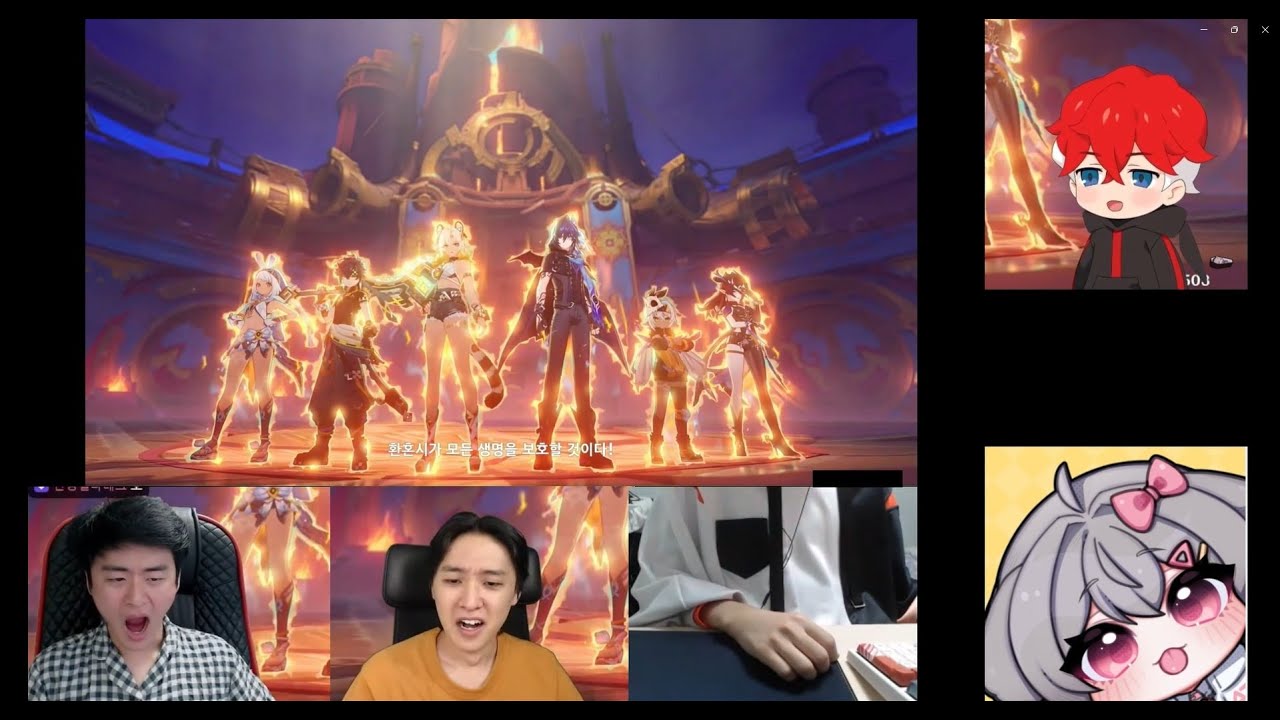 [원신] 나타 마신 임무 제5장 제4막 『타오를 운명의 무지개』 주요 장면 스트리머 반응 모음