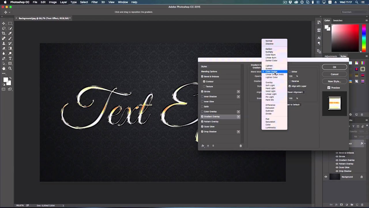 Элегантный текст в photoshop | Elegant text in Photoshop HD