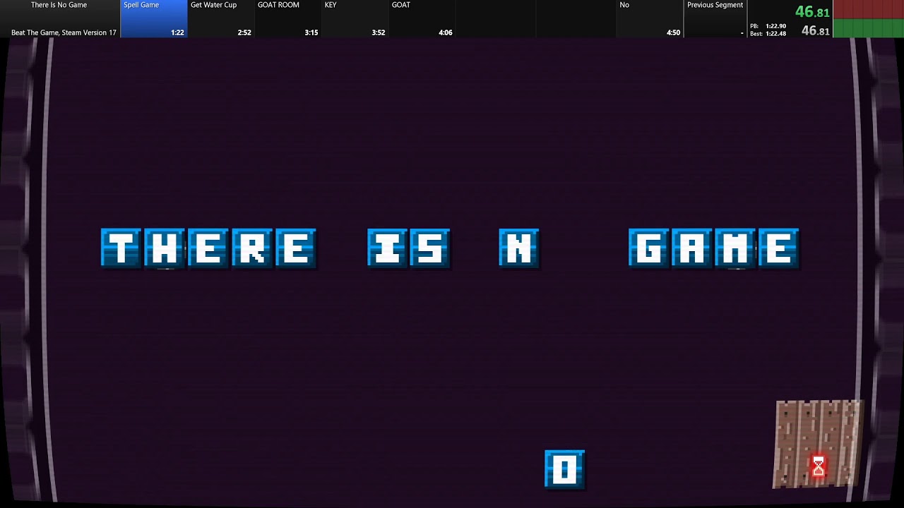 Speedruning There is no game (Sub 