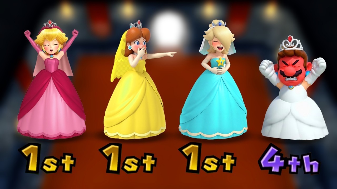 【マリオパーティ9】結婚式チーム対決！ピーチ＆デイジー＆ロゼッタ VS マリオ | Mario Switch