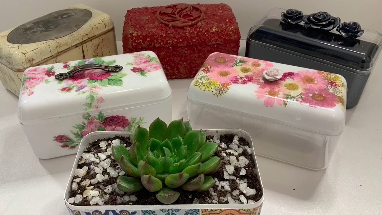 6 idea para reciclar y decorar cajas de plástico / 6 ideas with plastic boxes (eng sub)