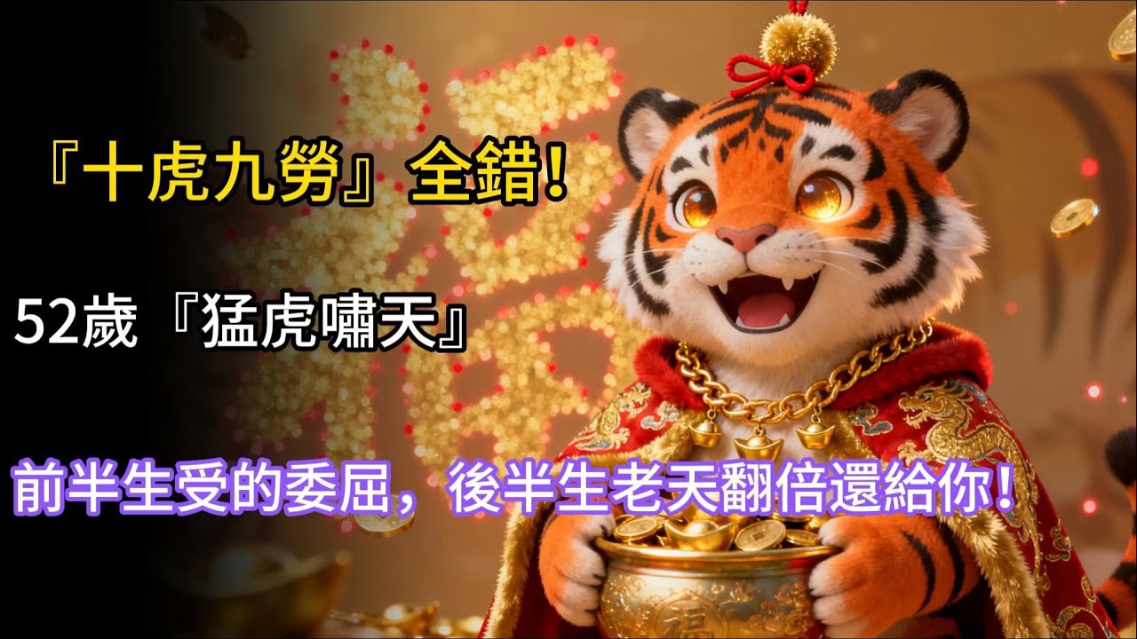 『十虎九勞』全錯！1974年屬虎人，52歲『猛虎嘯天』，前半生受的委屈，後半生老天翻倍還給你！