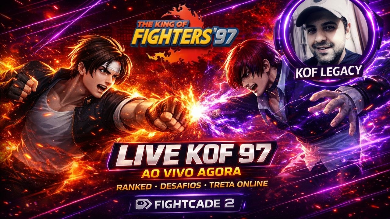 AO VIVO! KOF 97 & 2002 no Fightcade | Só os Brabos na Arena!