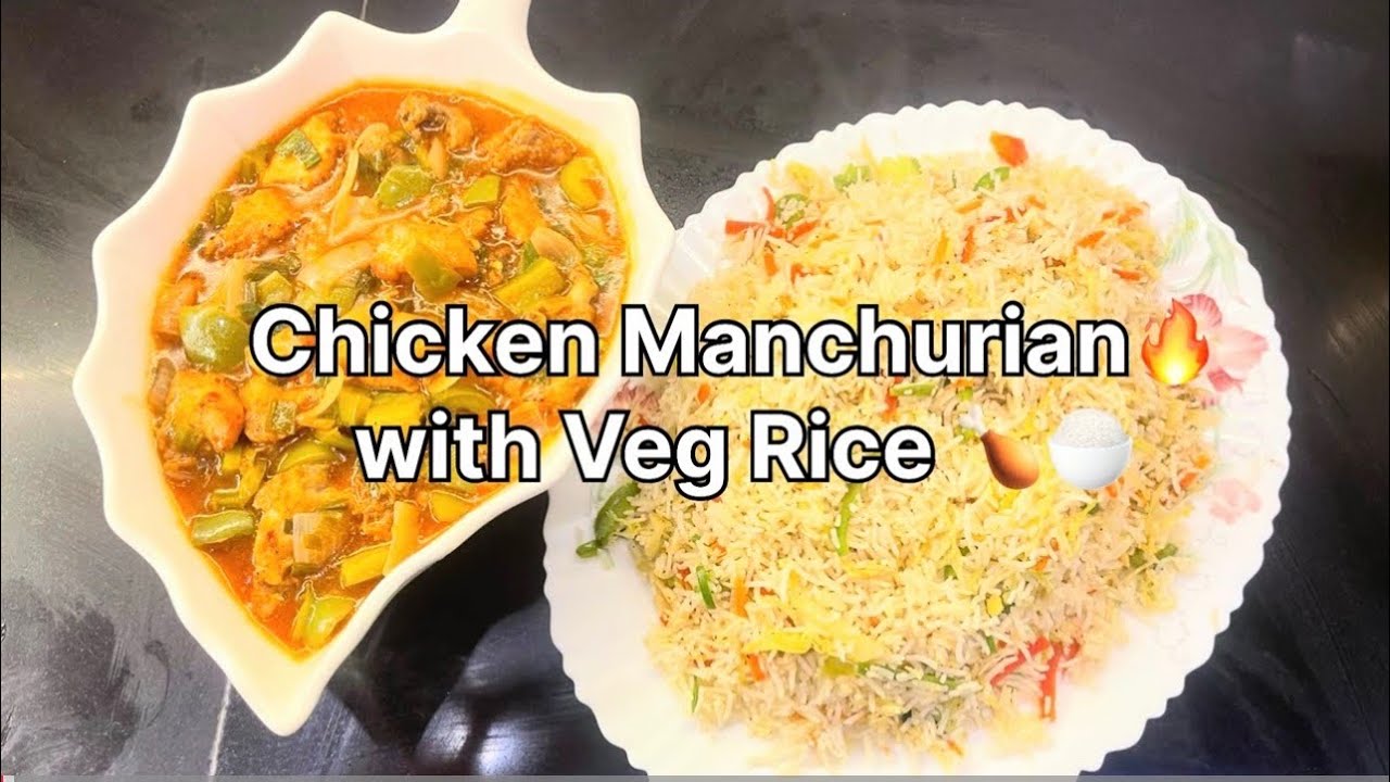 Chicken Manchurian & Veg Rice 🍗🍚 | Quick & Tasty!