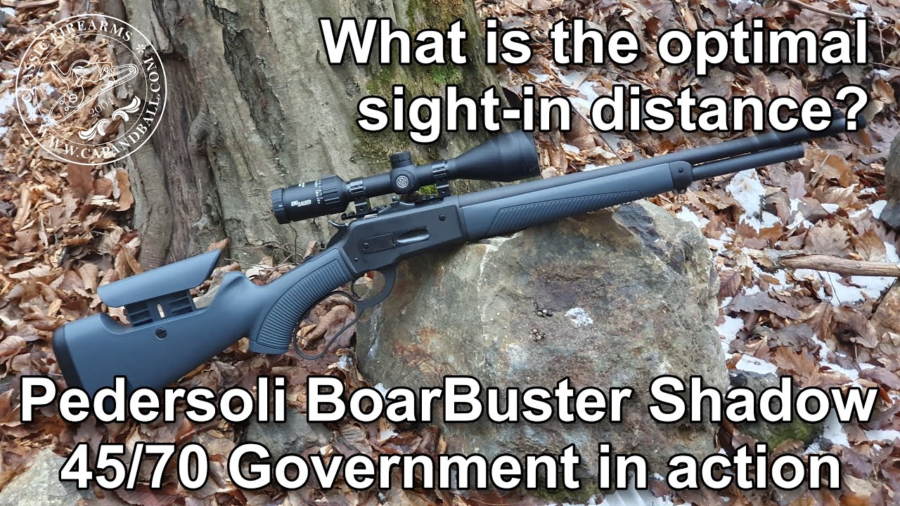 What is the optimal sight-in distance for a 45/70 cal lever action rifle?