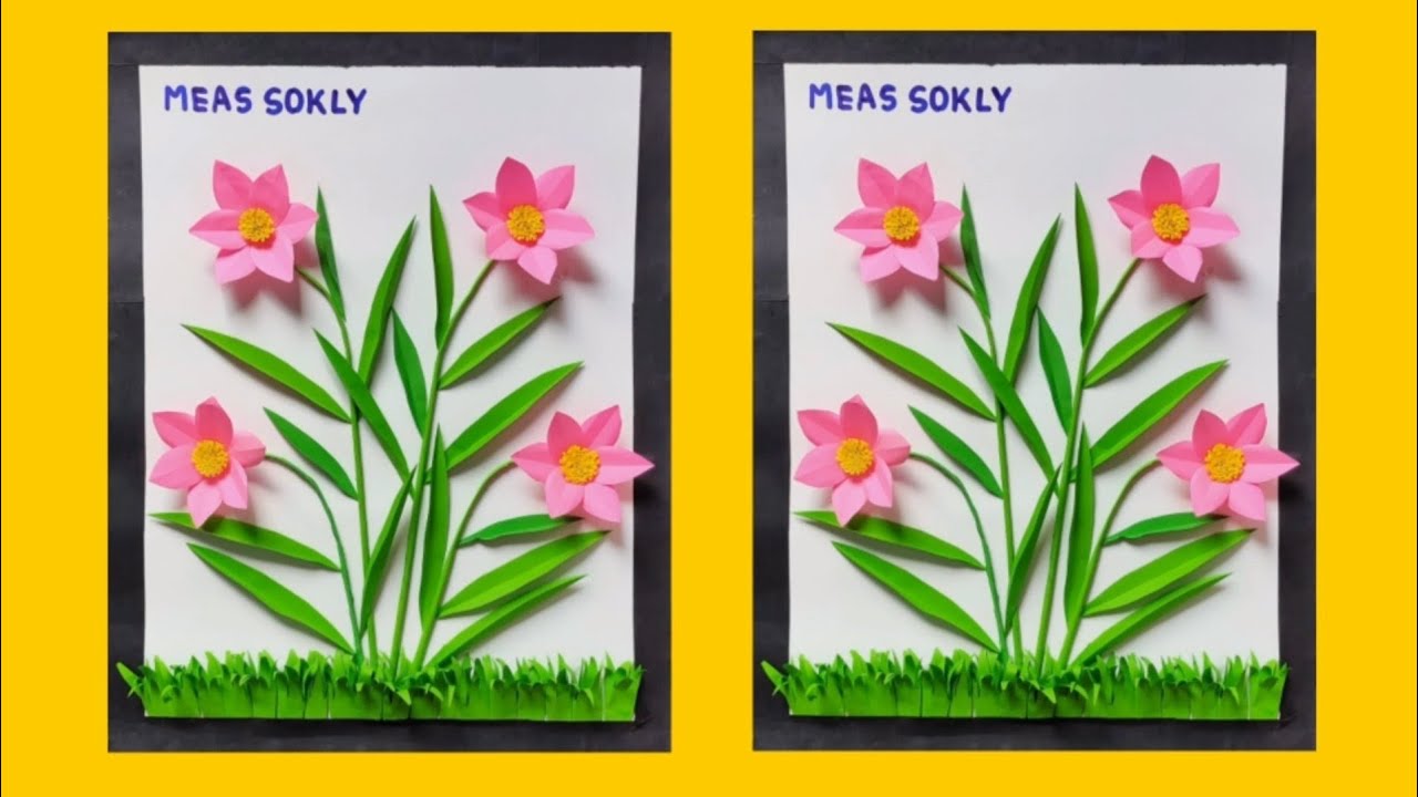 How to make paper flowers for decor classroom / Wall decoration