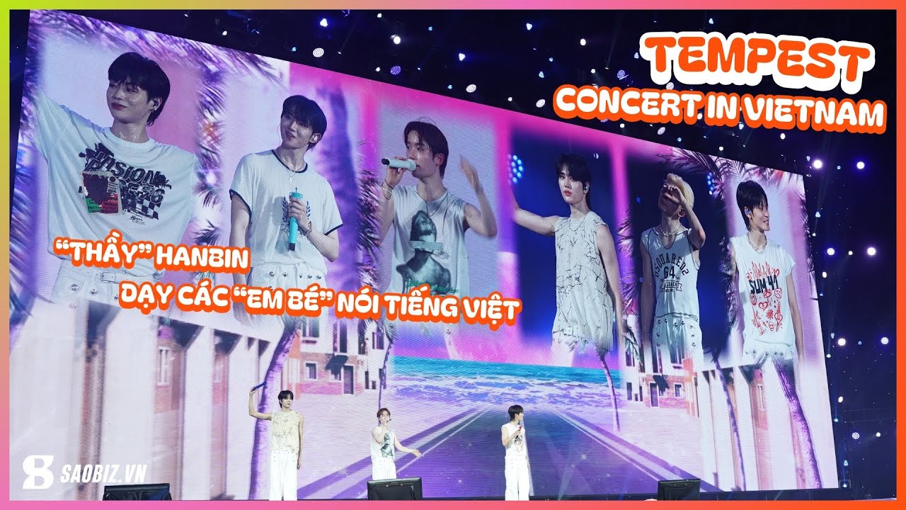 “Thầy” Hanbin dạy các “em bé” TEMPEST nói TIẾNG VIỆT ê hề trước hàng nghìn V-iE