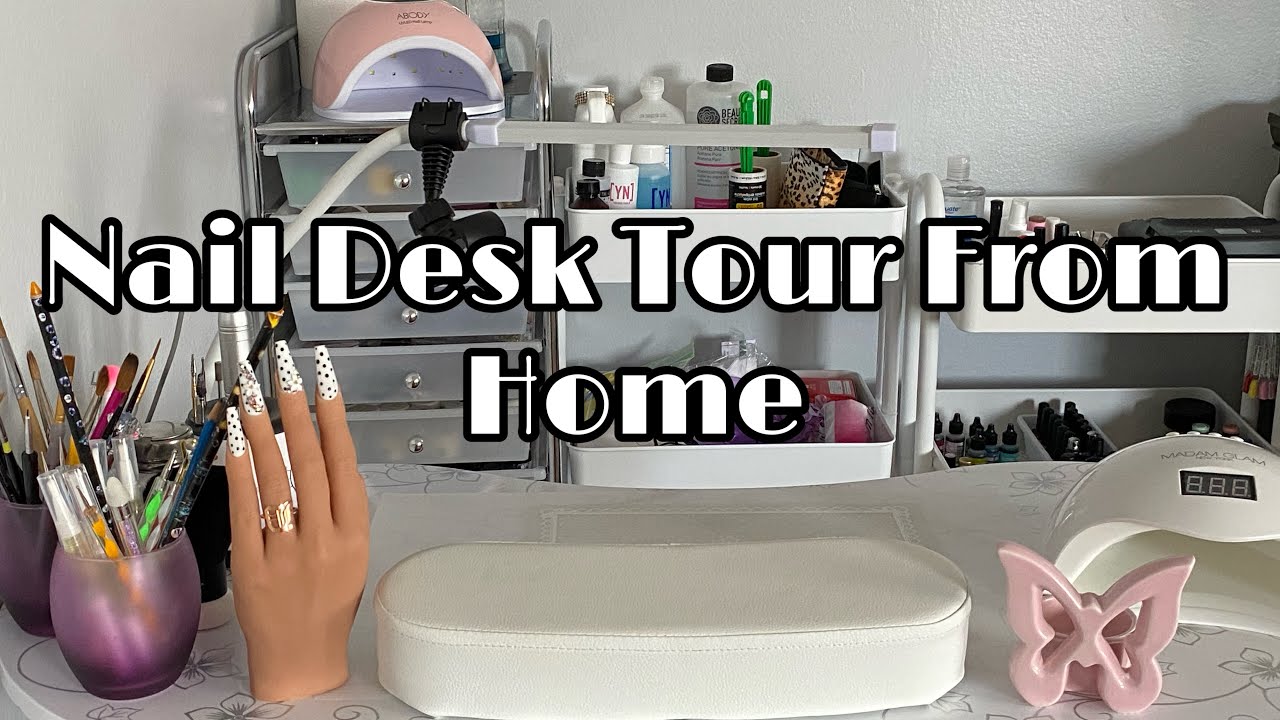 Nail Desk Tour From Home | How I Store My Nail Supplies | Nail Desk Ideas
