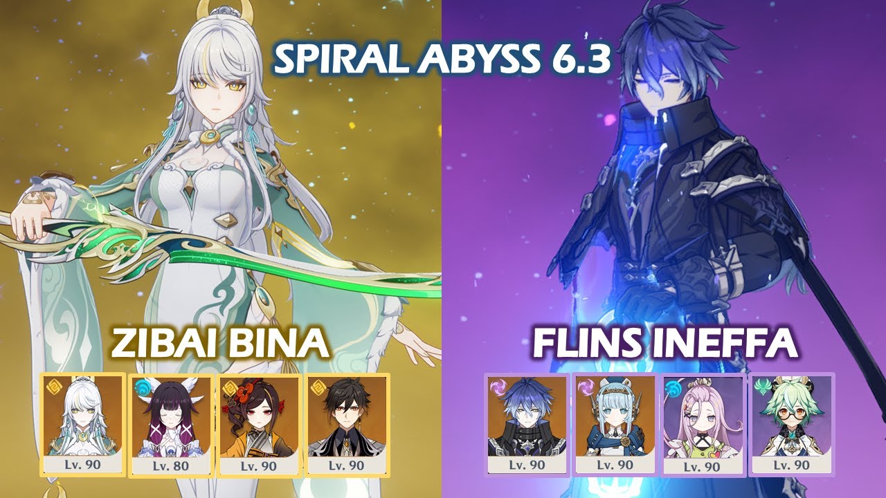 Zibai Columbina & Flins Ineffa | Spiral Abyss 6.3 | Genshin Impact