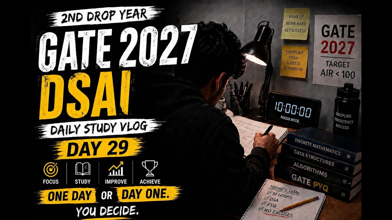 GATE 2027 Study Vlog Day 29 | Discipline Over Motivation 🔥 | 19 may 2026