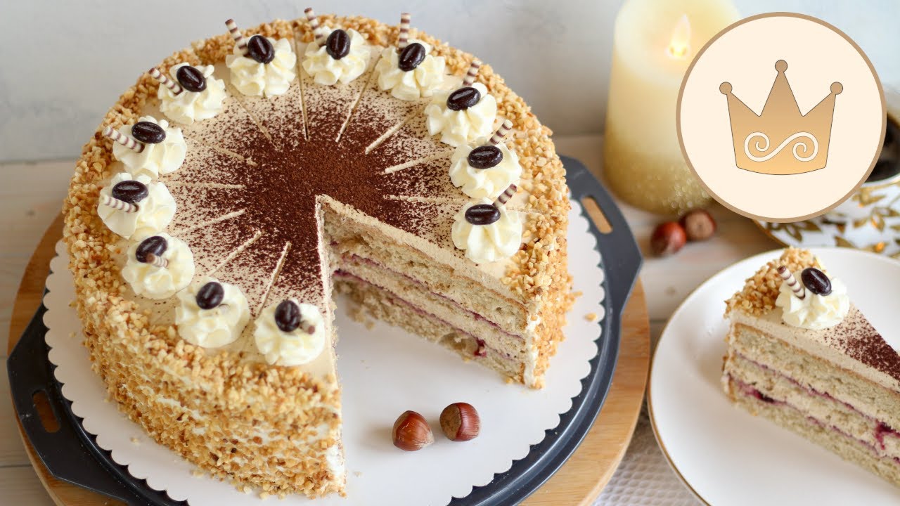 TRAUMHAFT LECKER! 💝 CAPPUCCINO-HASELNUSS-SAHNETORTE OHNE GELATINE | REZEPT VON SUGARPRINCESS 💝