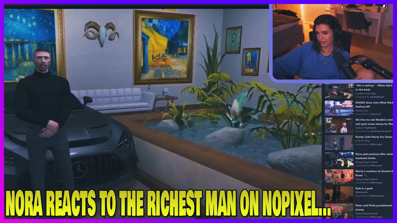 Nora Reacts to The Richest Man On NoPixel | GTA RP NoPixel 3.0