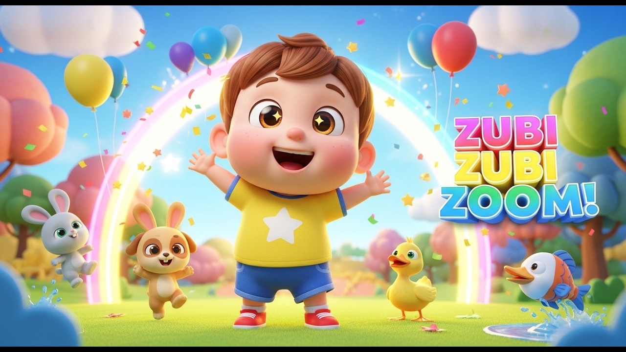Zubi Zubi Zoom Dance Song 🎶 Kids Songs & Nursery Rhymes | Clap Jump Spin Fun for Toddlers #viral