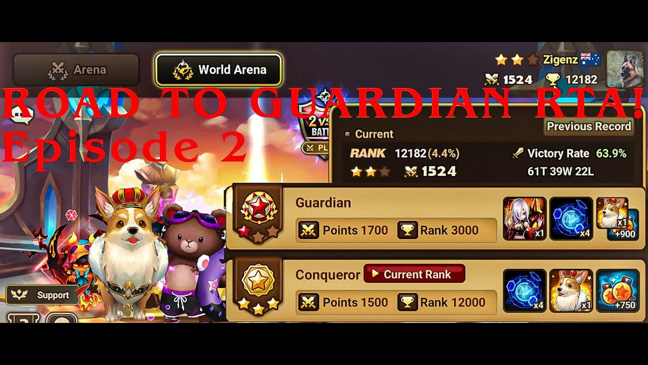ROAD TO GUARDIAN!! Episode 2! Turn Two RTA (Summoners War)