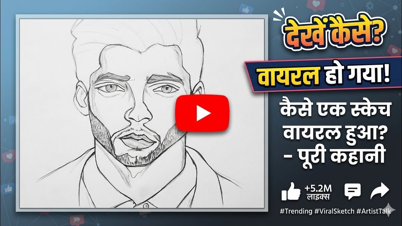Mera Sketch Kaise Viral Hua? 😱 | Full Story + Tips #drawing #viral 