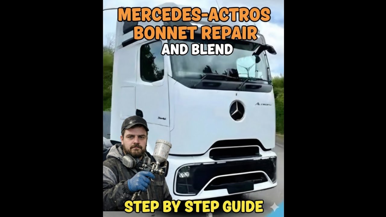 How to Repair and Blend Paint on a Mercedes Actros Bonnet