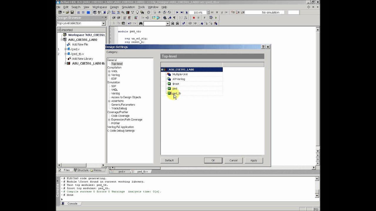Active HDL Tutorial - Part 2