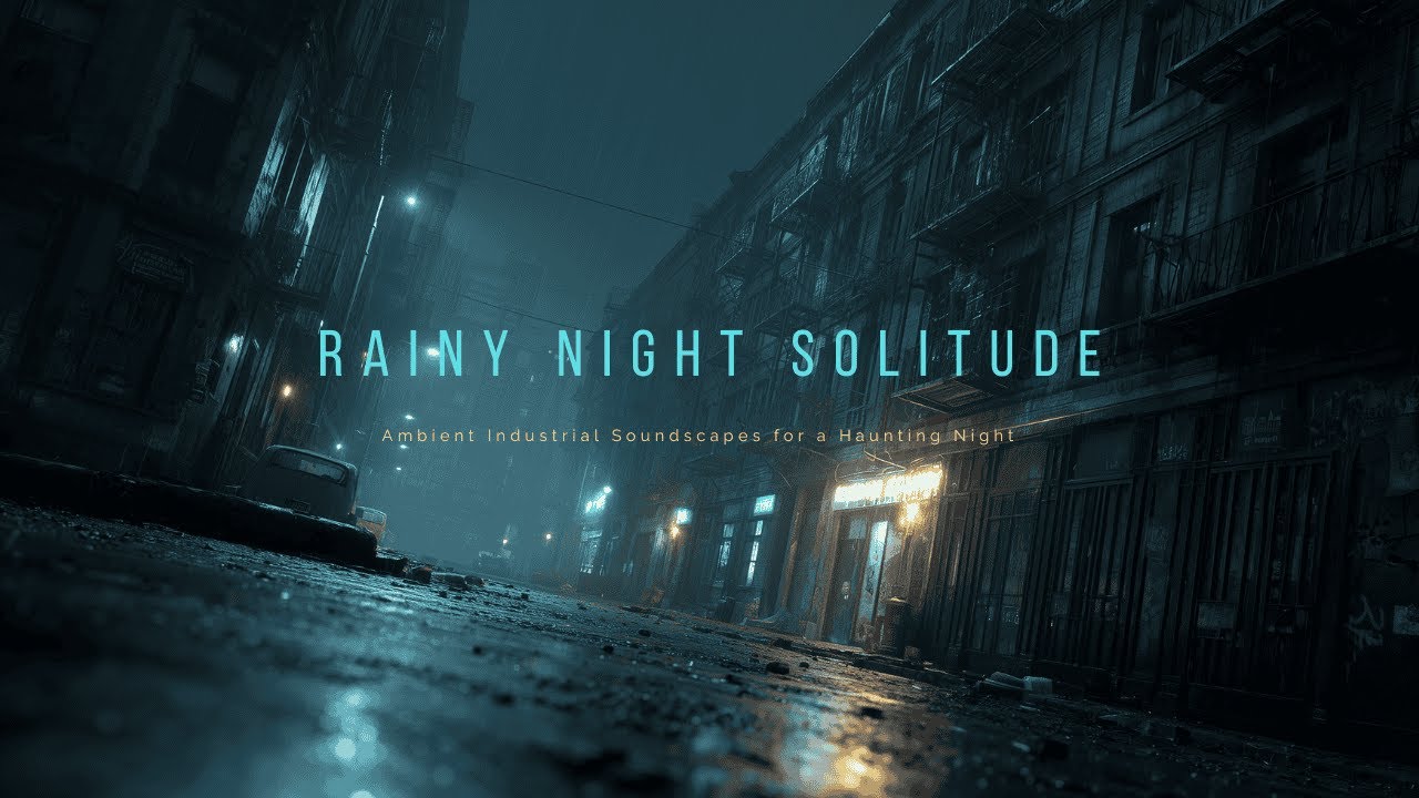 Rainy Night Solitude | Ambient Industrial Music | Dark, Melancholic, and Atmospheric Soundscapes