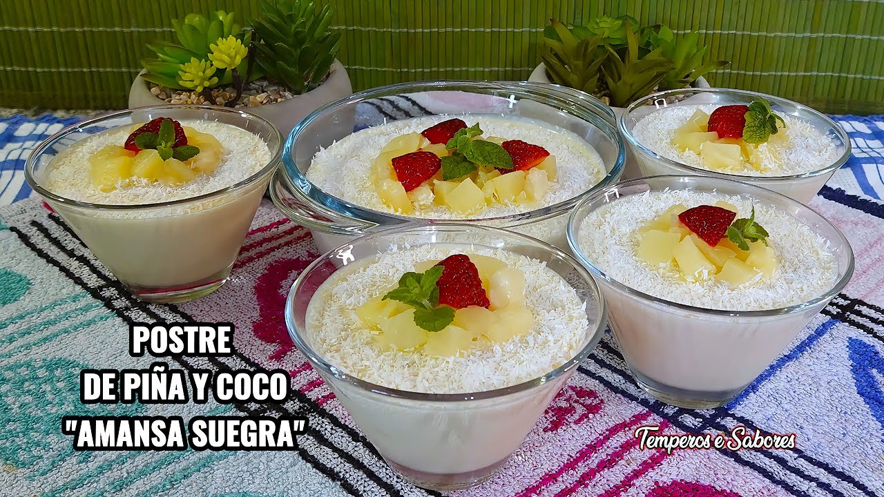 POSTRE DE PIÑA Y COCO  