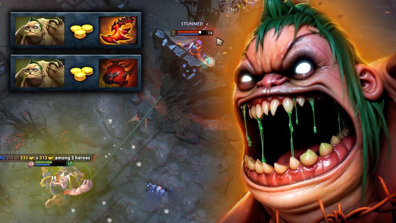 Big Boss Pudge Overwhelming Blink + Heart Builds | 38Kills Rampage Dota 2
