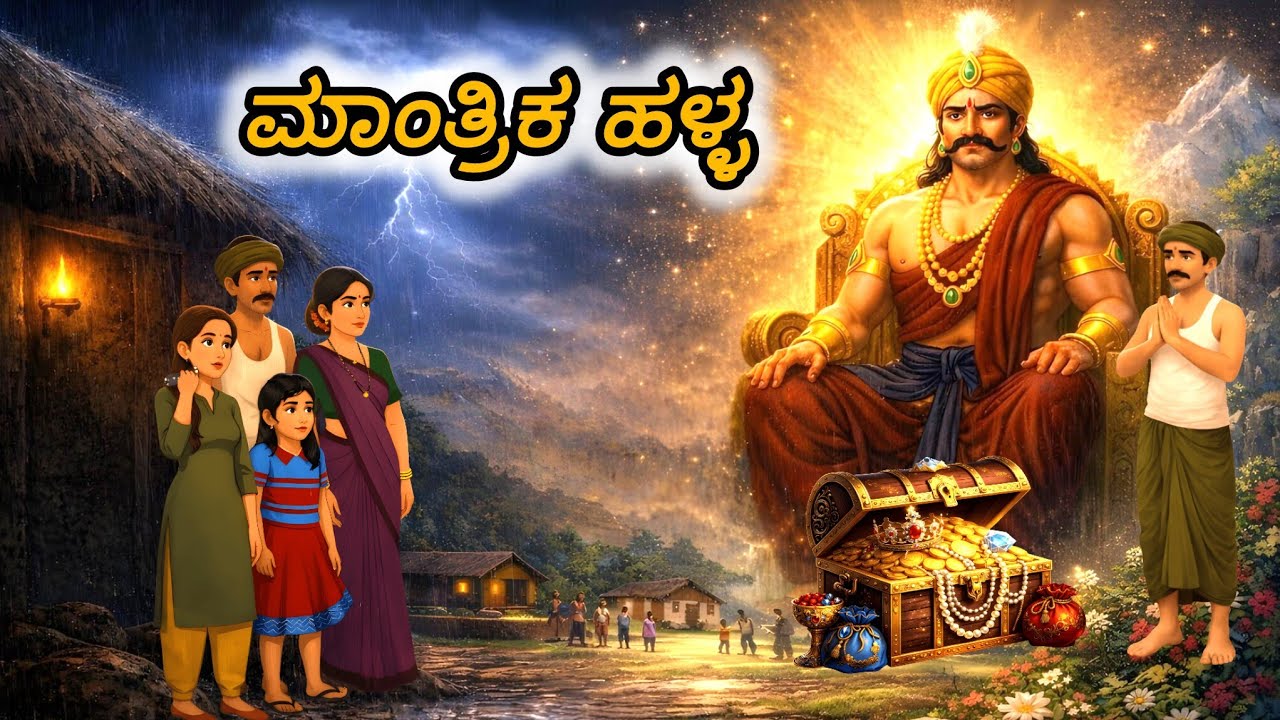 ಮಾಂತ್ರಿಕ  ಹಳ್ಳದಲ್ಲಿ ಬಿದ್ದವರು ಯಾರು ? 😱😨 || kannada moral story || cartoon story # animated story