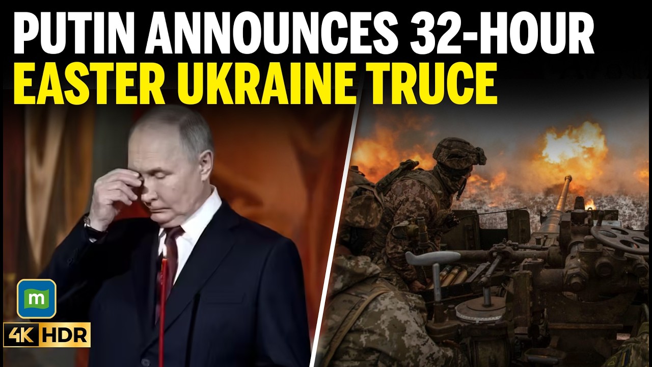 Putin Attends Easter Service After Announcing 32-Hour Ukraine Ceasefire As Truce Violations Surface