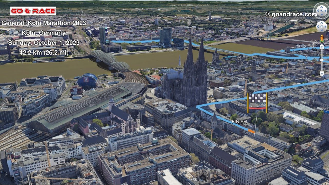 Generali Köln Marathon 2023: fly over the marathon 3D course map!