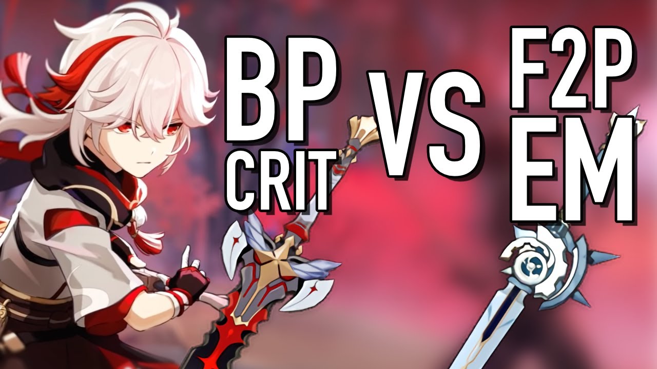 Kazuha C0 Build Comparison - CRIT vs EM, BP sword VS Iron Sting (F2P) [Genshin Impact 1.6]