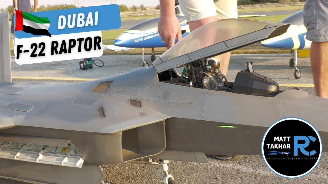 Incredible RC F-22 Raptor in Action | Precision Flying at Dubai National Day