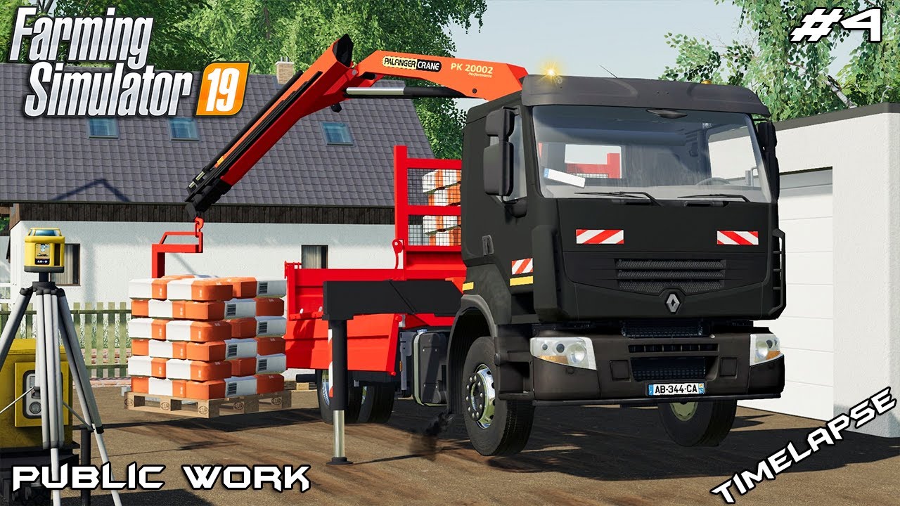 New truck & delivering materials | Public Work Stappenbach | Farming Simulator 19 | Episode 4