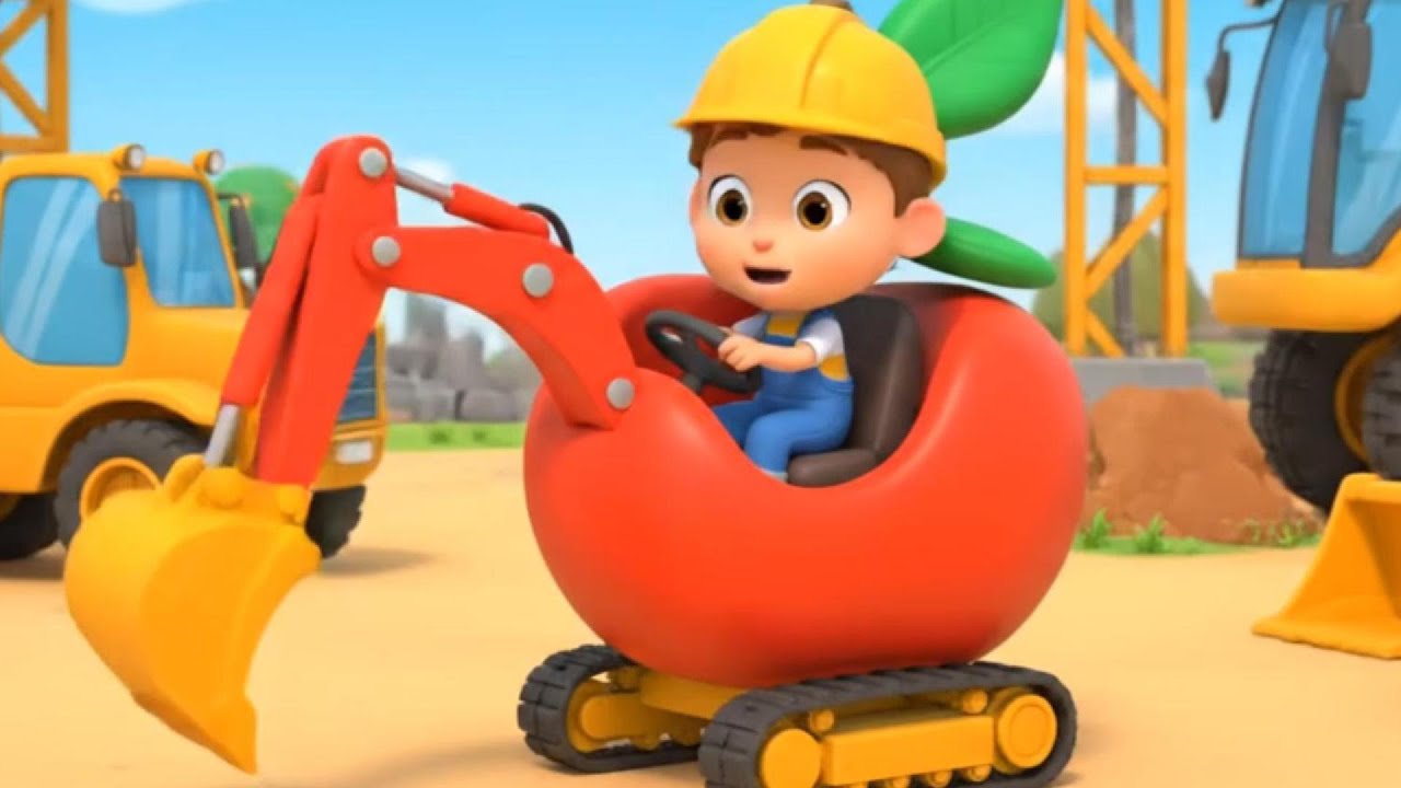 Wheels on the Excavator 🚧 | Happy Remix That Kids Will Love