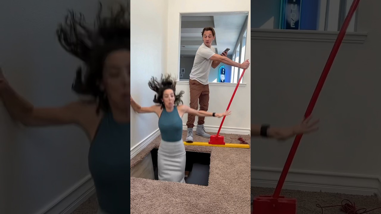 She fell thru the floor! 😱