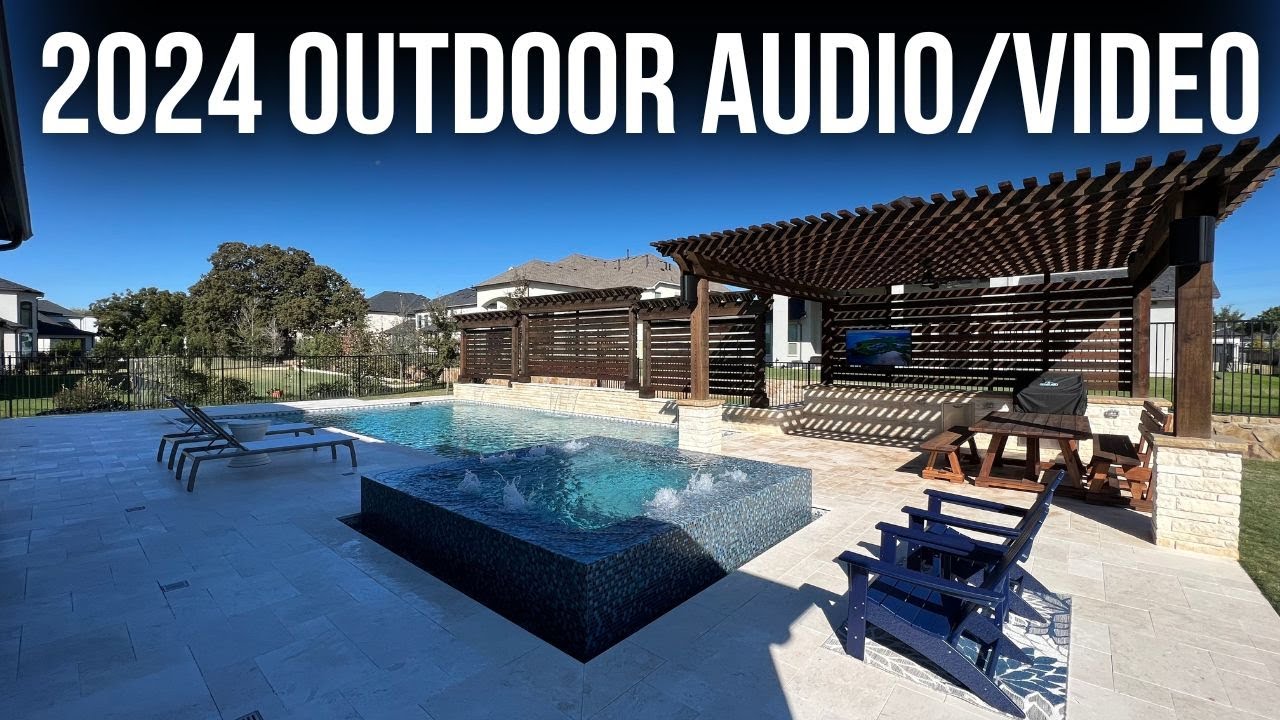 Pool Entertainment - Samsung Terrace TV & Focal OD8 Weatherproof Speakers w/ Sonos Flowermound, TX