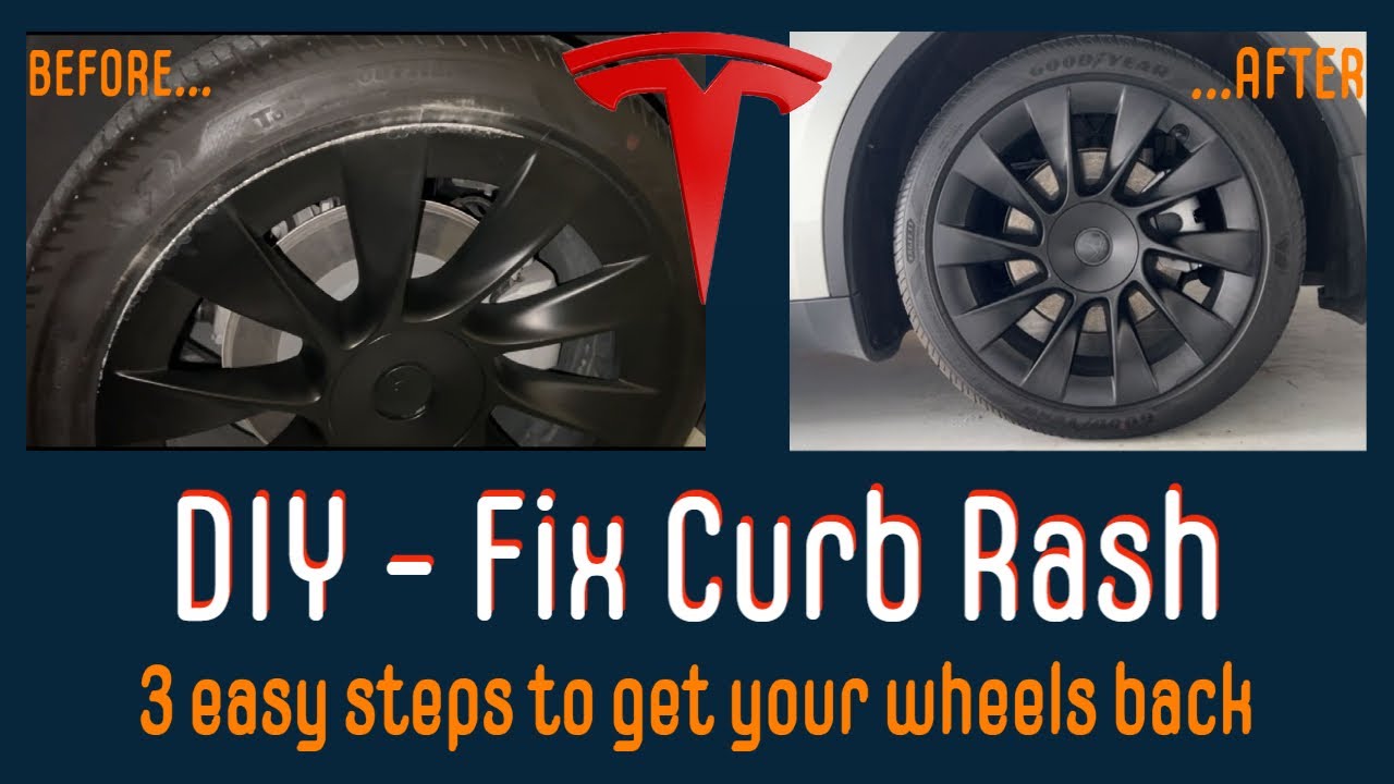 How I Fixed Curb Rash on Tesla Wheels (Induction)