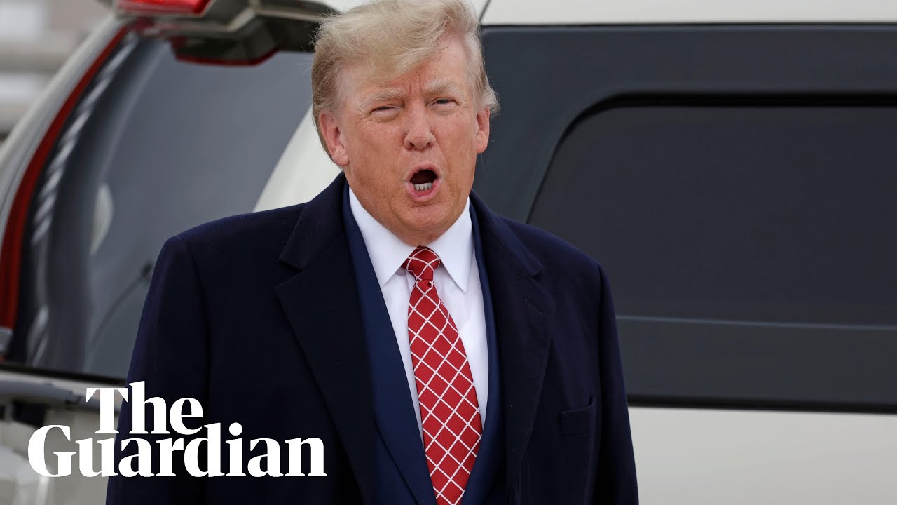 Donald Trump lands in Scotland to inspect his golf courses