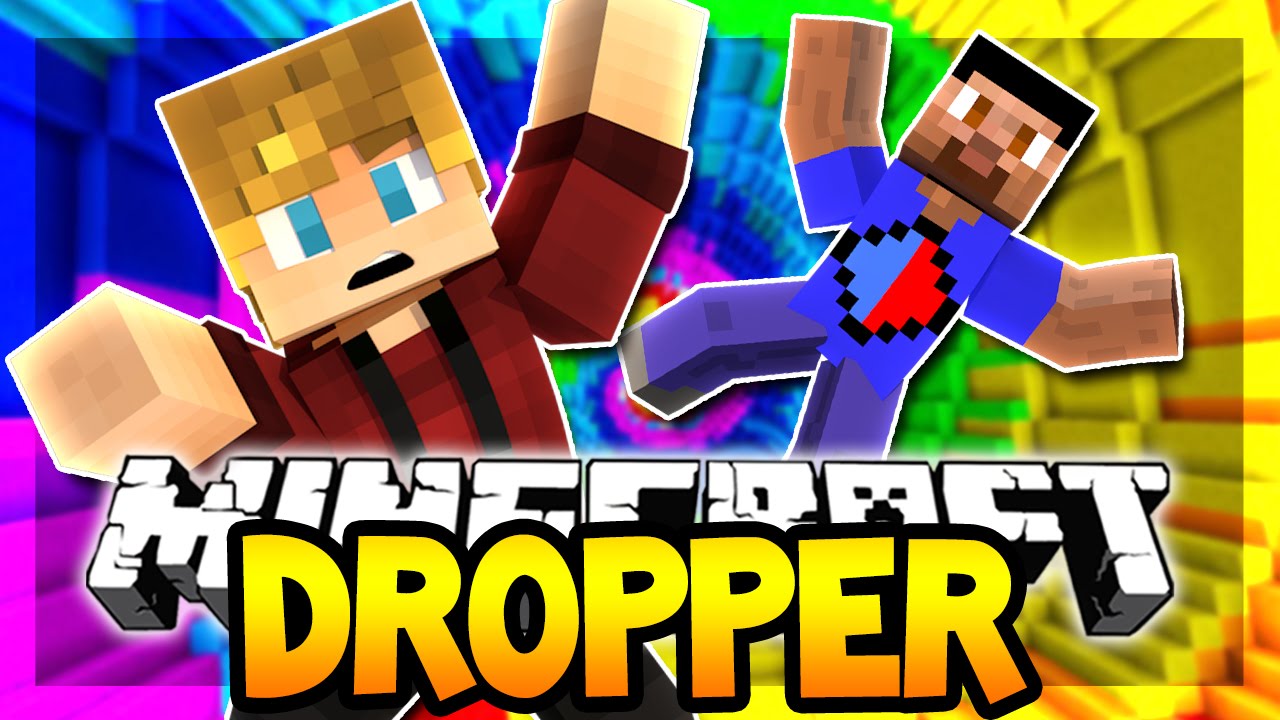 MINECRAFT DROPPER RACE CHALLENGE! | THE FALLING 3 w/Vikkstar (Minecraft 20 Level Dropper Map) #1