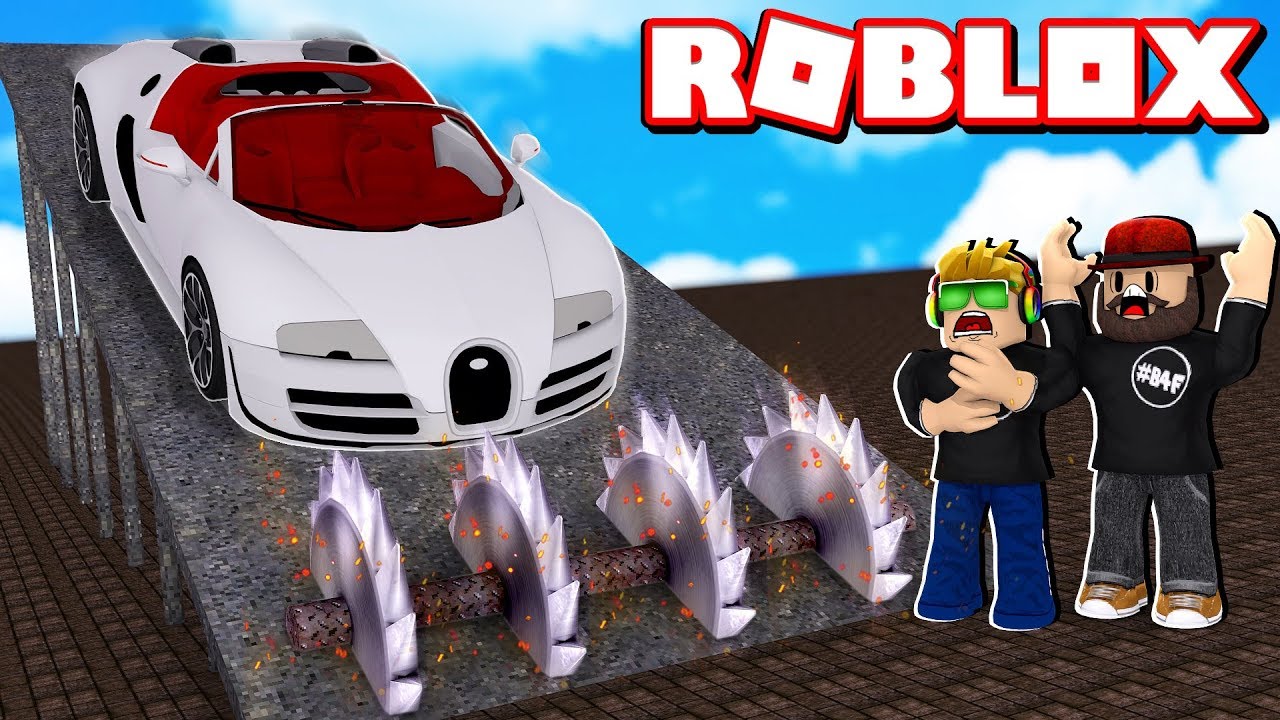 DESTROYING BRAND NEW BUGATTI VEYRON in ROBLOX CAR CRUSHERS 2
